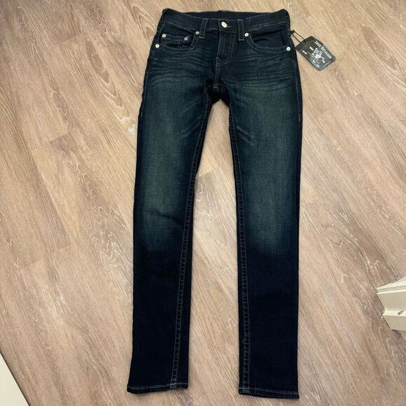 True Religion Rocco Relaxed Skinny Jeans Embroidered Women 29‎ - NWT $149 - Picture 1 of 7